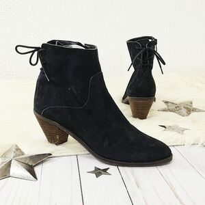Lucky Brand Jalie ankle boots black nubuck suede size 8